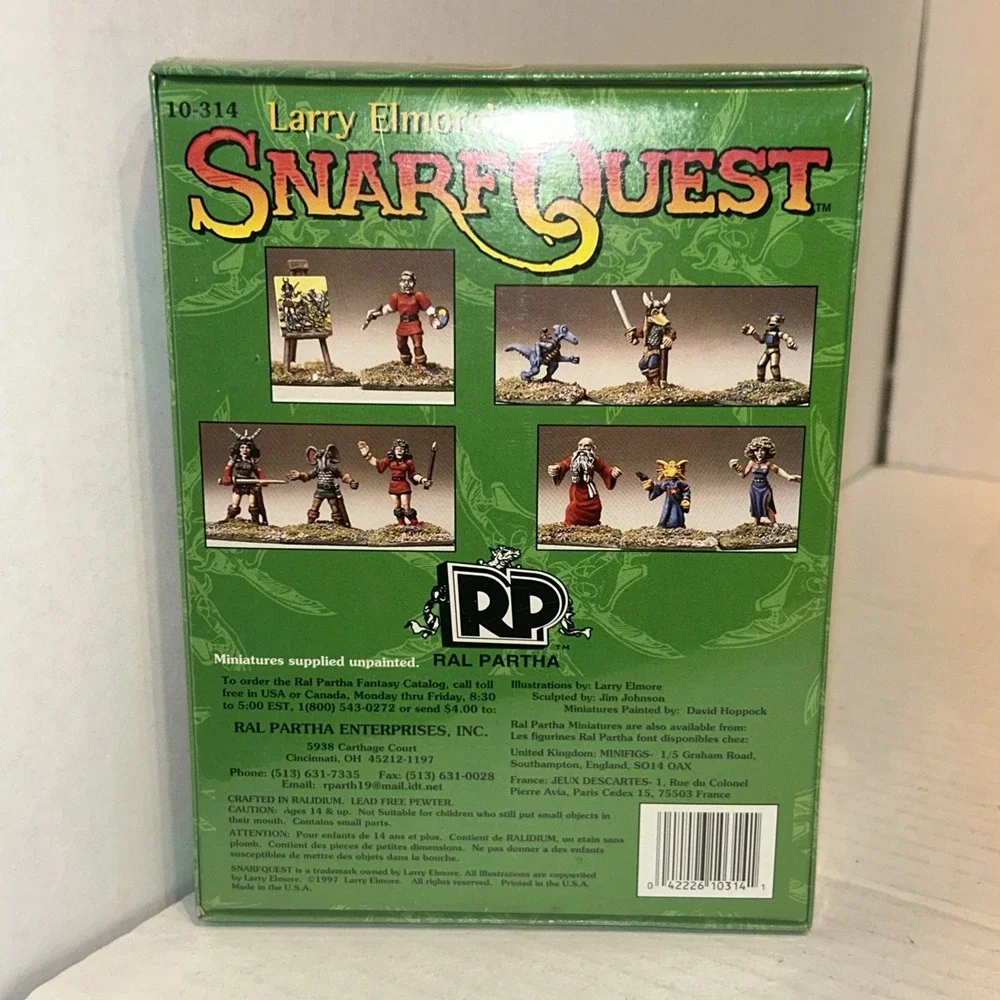Vintage Ral Partha 10-314 Larry Elmore's Snarf‎ Quest Miniatures New in Shrink